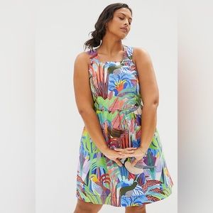 Anthropologie Orane Sigal Dress Criss-cross Summer Sundress Boho Colorful